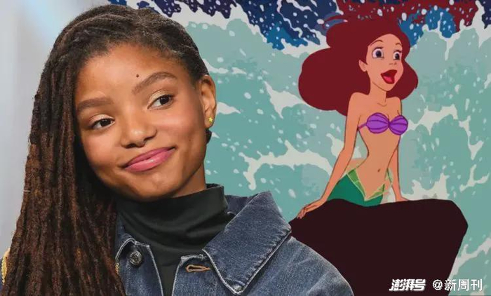 棕发黑眼的新美人鱼，与传统红发蓝眼的形象截然不同。/新闻截图