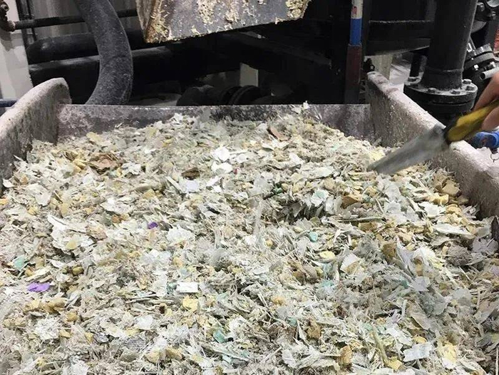 被切割成碎片的叶片（图片来源：Veolia公司）