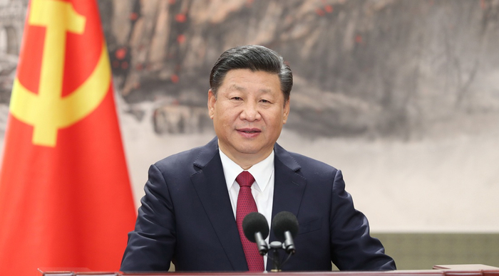2017年10月，十九大会上，习近平总书记发表重要讲话 （图片来源：新华社）
