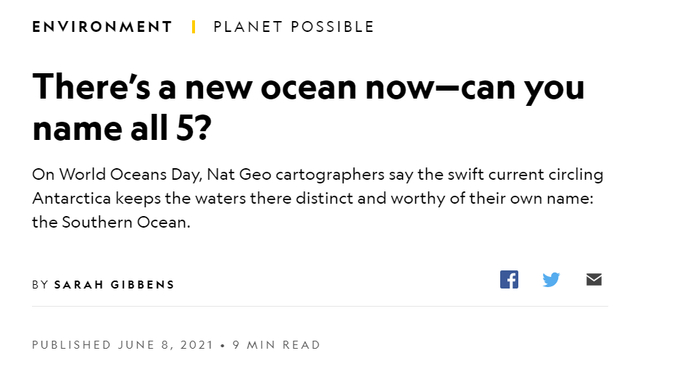 美国《国家地理》杂志官网报道截图