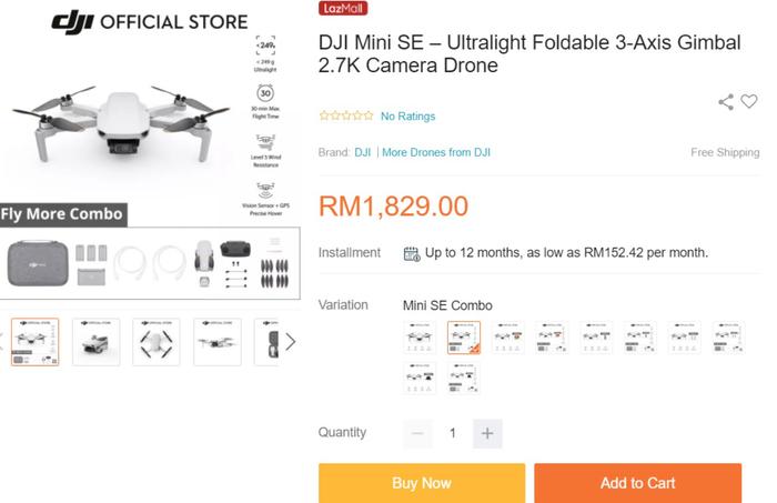 大疆海外悄然上架DJI Mini SE无人机：仅重249g_手机新浪网