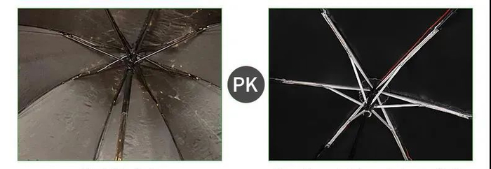 左为普通雨伞，右为kobold伞