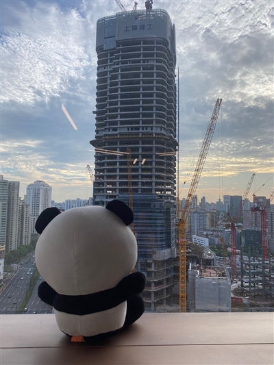 2020年8月11日，正在建设中的上海徐汇新地标——浦西第一高楼徐家汇国贸中心ITC