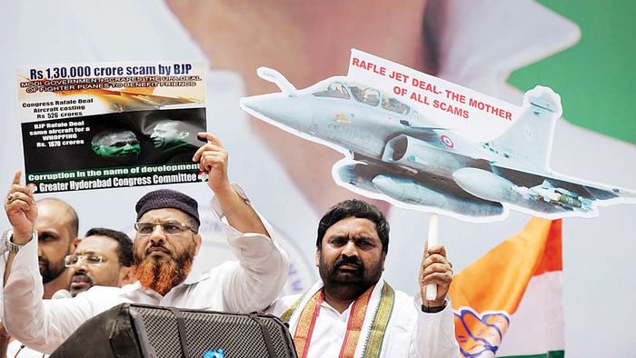 印度国内抗议采购“阵风”战斗机交易 资料图