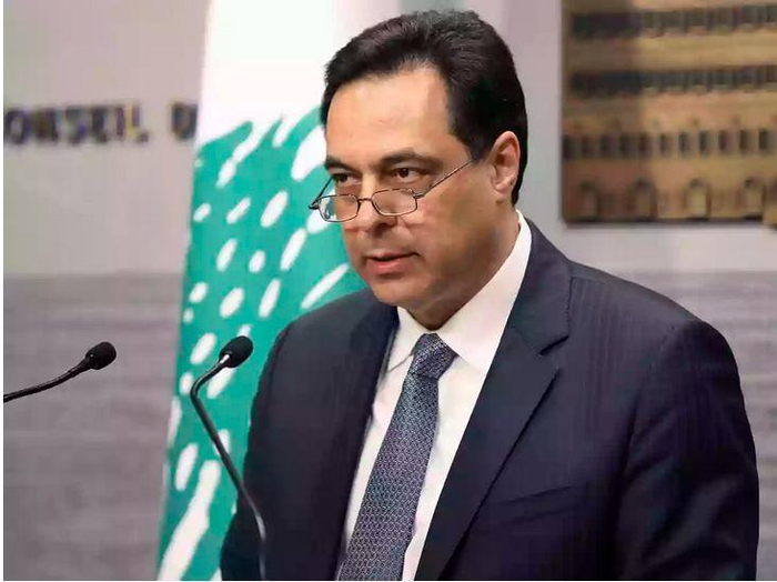 ▲黎巴嫩看守政府总理迪亚卜。图据路透社