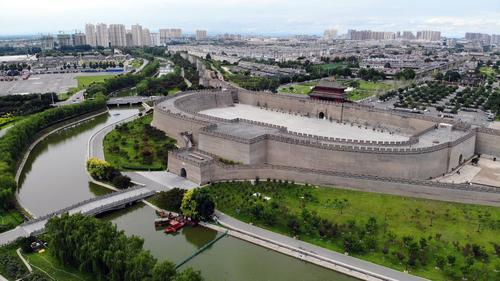 正定古城景色（无人机照片）。 新华社记者骆学峰摄