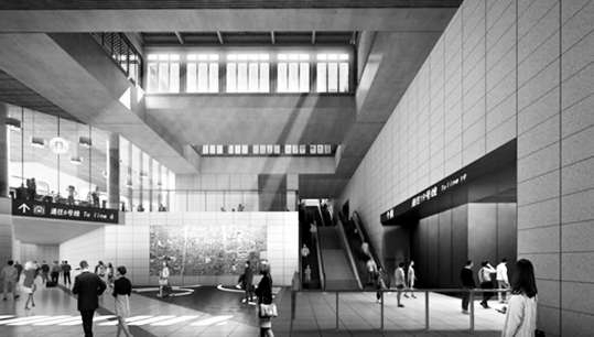 　　平安里站效果图