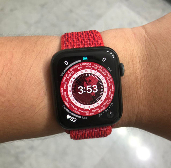 ▲ 数字样式的 Apple Watch‘世界时间’表盘。 图片来自：Reddit