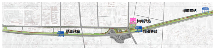 图4  容城容东片区截洪渠景观工程一期配套公共空间位置图