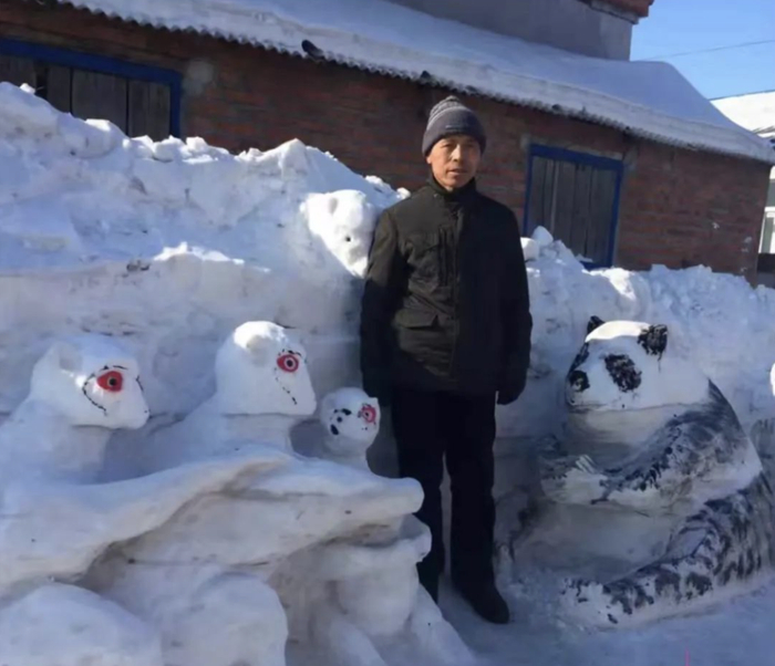 陈永江往年雪雕作品