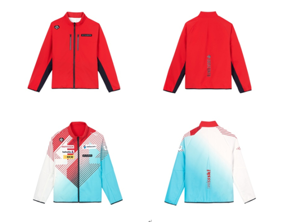 （图4-5：SKI REPLICA系列瑞士国家高山滑雪队款，可正反两面穿）