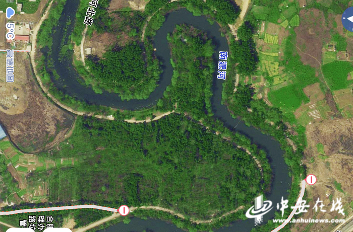 “来自南淝河的赞”卫星图