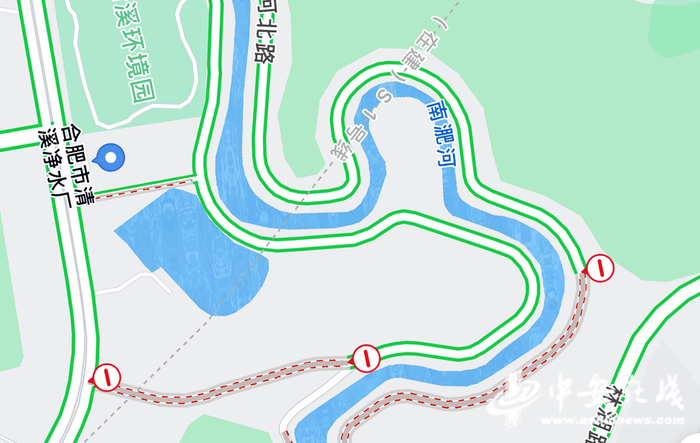 “来自南淝河的赞”地图