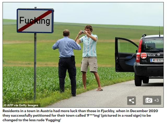 奥地利的“Fucking”镇（报道截图）