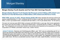 大摩Q4财报：证券交易营收意外增长 客户资产规模升至6.5万亿美元