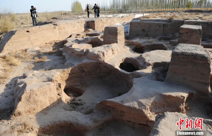 2013年11月拍摄的甘肃张掖西城驿遗址。中新社记者 杨艳敏 摄