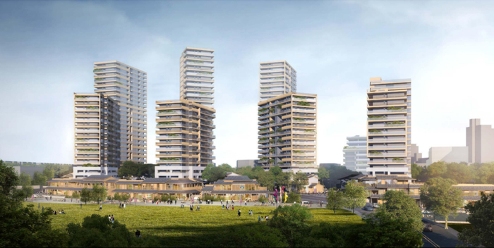 ▲西侧沿街透视图