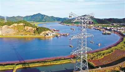     位于象山鹤浦镇的海上风电送出工程。