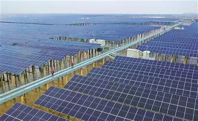     长大涂滩涂光伏项目。