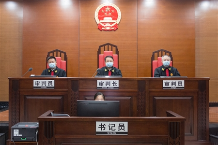 图为本案二审庭审现场。