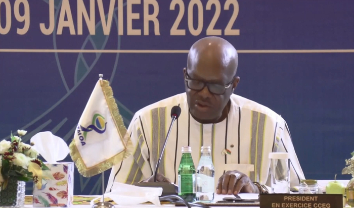 △卡博雷2021年1月9日出席西共体特别峰会