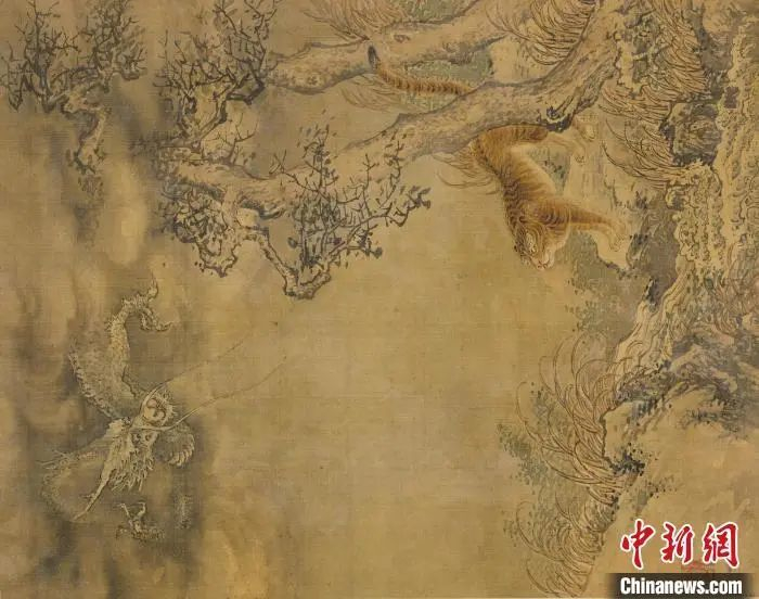 清代沈铨《花鸟走兽册》。上海博物馆 供图 