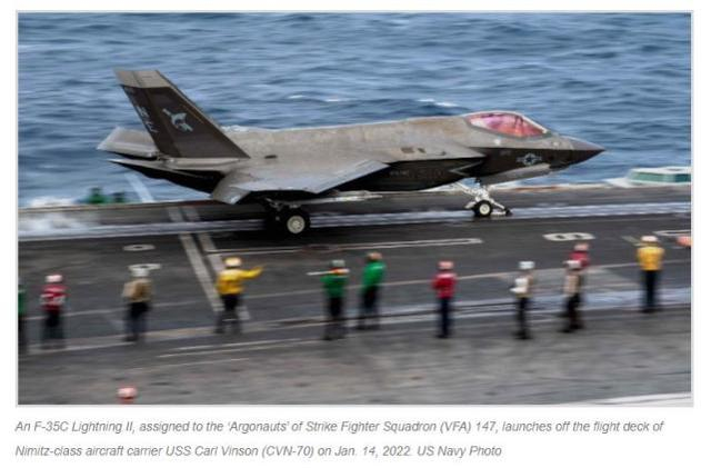 F-35C战机 图源：美国海军