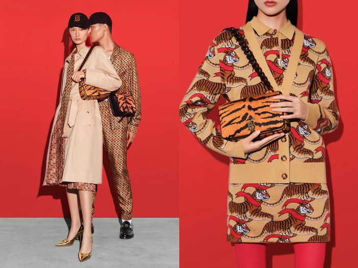 Burberry虎年春节系列宣传图。
