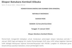 印尼政府解除煤炭出口禁令 从2月1日起生效