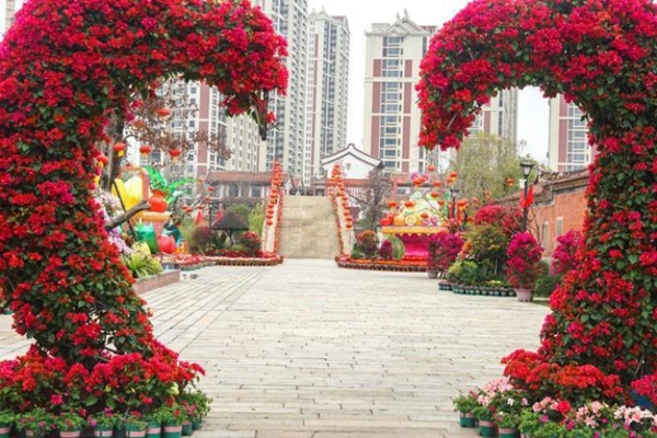 漳州市龙文区布置了红红火火的“福”文化场景。漳州市委文明办供图