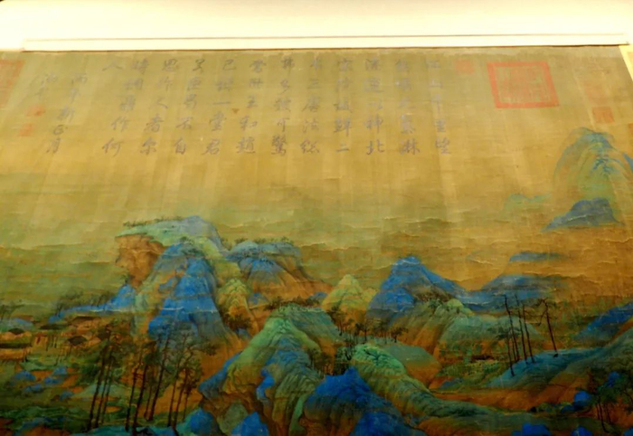 《千里江山图》局部&nbsp;图片来源：视觉中国