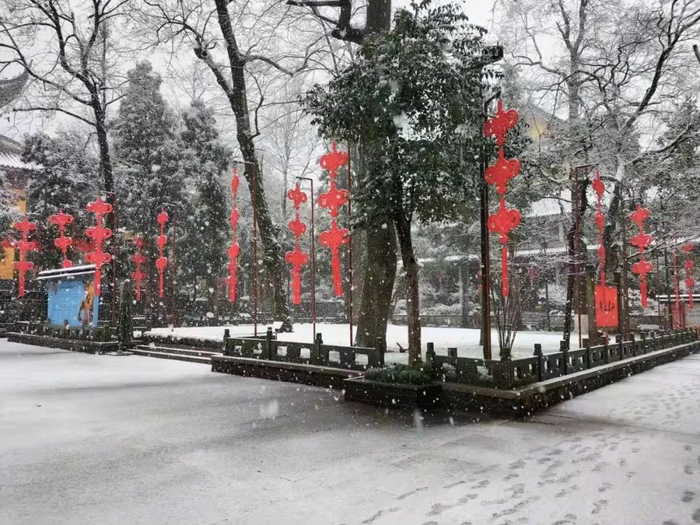 ▲杭州灵隐寺雪景。杭州市佛教协会供图