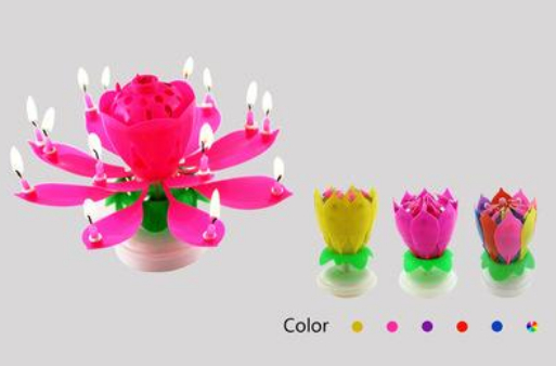 单色不够酷，还有七彩花瓣的蜡烛