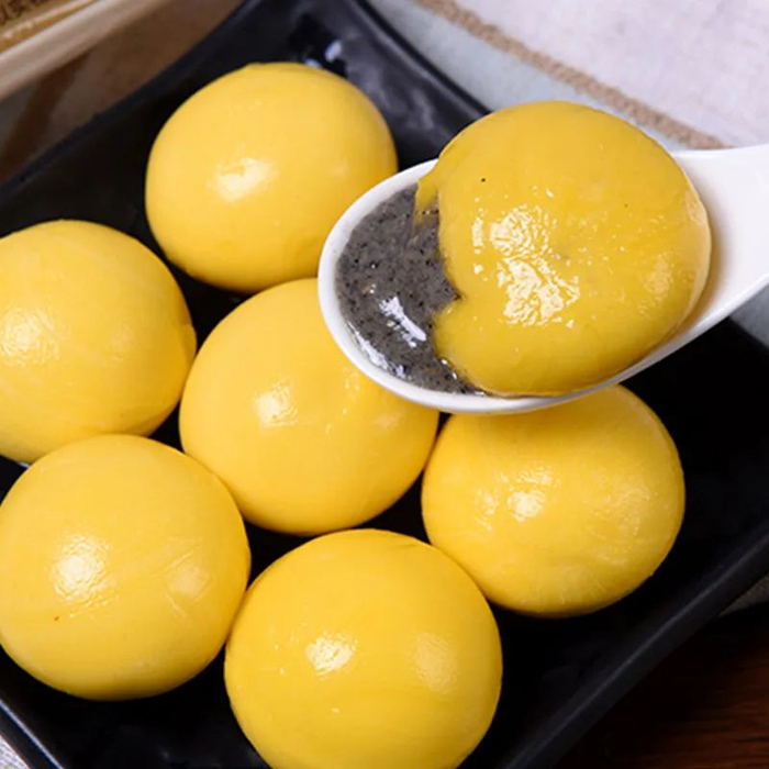 ▲大黄米汤圆：芝麻味