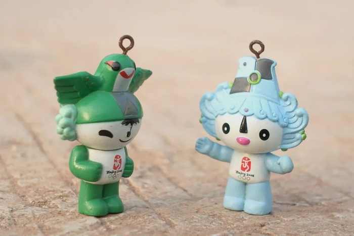 融合京燕、鱼等元素的奥运会福娃。摄影/一个海蓝，来源/图虫创意