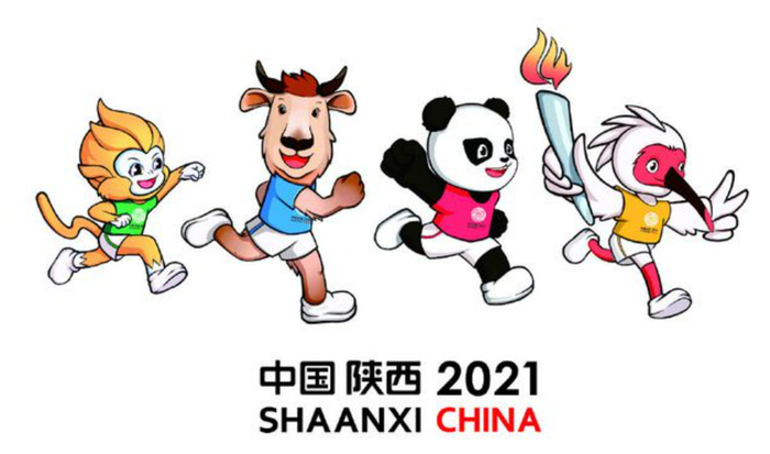 2021年的第十四届陕西全运会吉祥物之一“熊熊”。来源/微博@人民日报