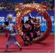 ▲ 冯巍在世界龙狮锦标赛比赛。 图/受访者提供