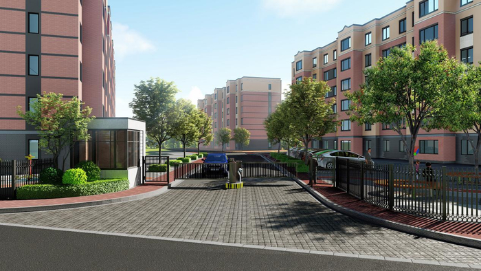 小孤山东里庭院效果图