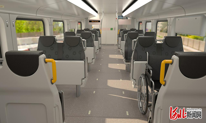 列车室内效果图。  河北日报通讯员张洋摄
