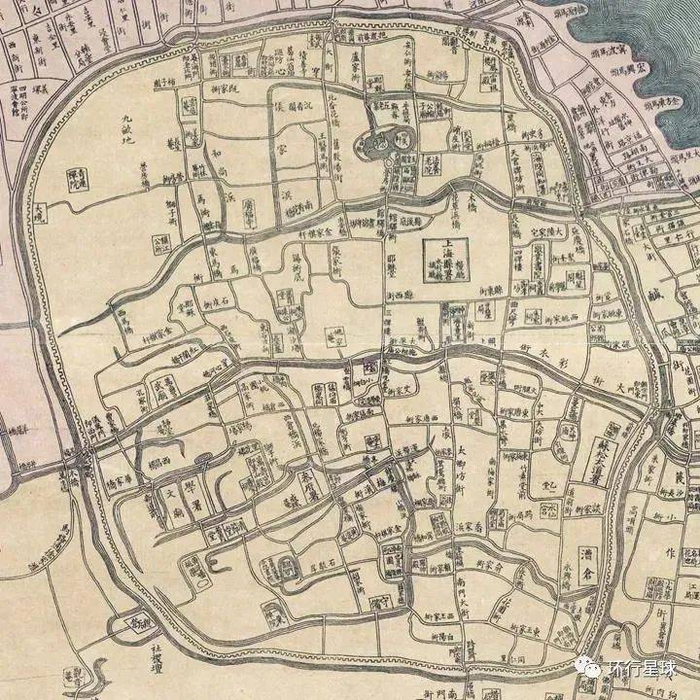 《上海县城乡租界全图》中的上海县城