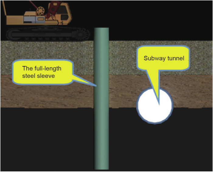 图4 隔断桩基施工
