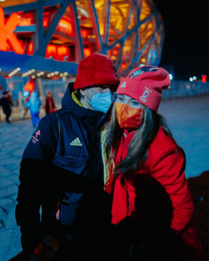 沃肯施佩格与谷爱凌合影
