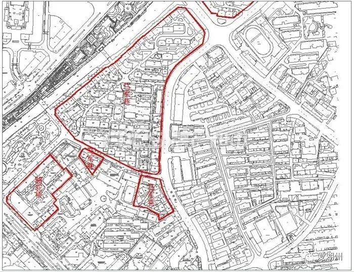 （骆驼桥、马军巷 改造范围示意图）