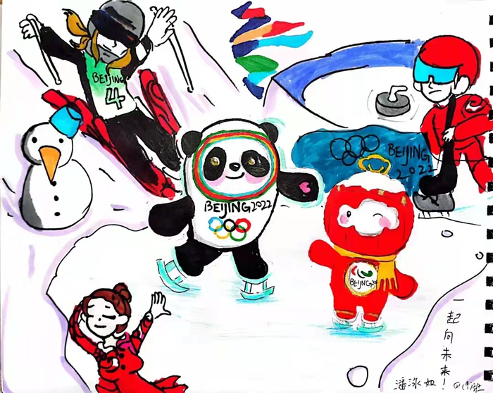 深圳市龙岗区麓城外国语小学四年级学生潘泳如的绘画作品。（受访者 供图）