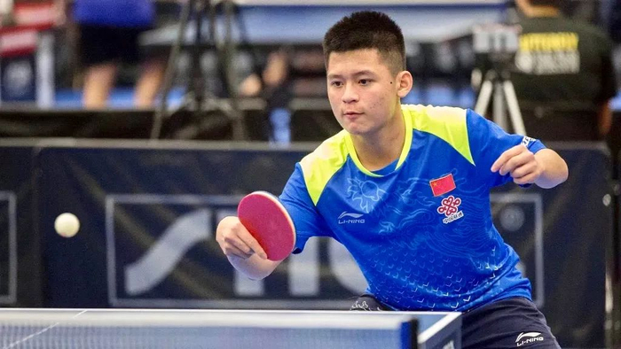 海南16岁乒乓球小将林诗栋（资料图片）