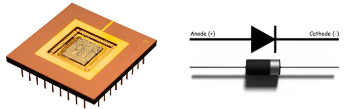 图1 集成电路和二极管
