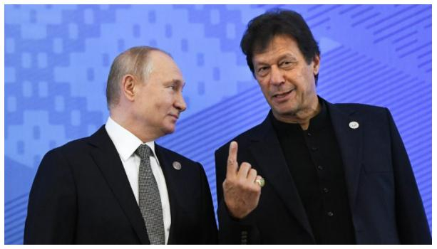 俄罗斯总统普京与巴基斯坦总理伊姆兰·汗（资料图）
