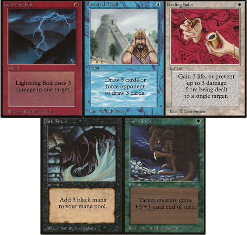 这五张牌是万智牌颜色轮设计理念的基石