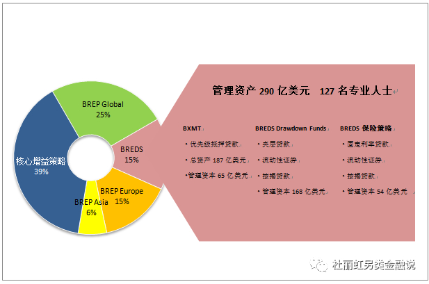 图2 黑石地产部门管理资本结构（2021年一季度末）