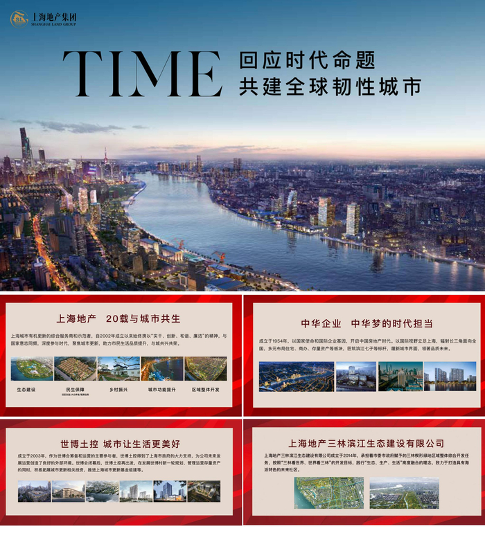 上海地产、中华企业、世博土控、地产三林共建全球韧性城市